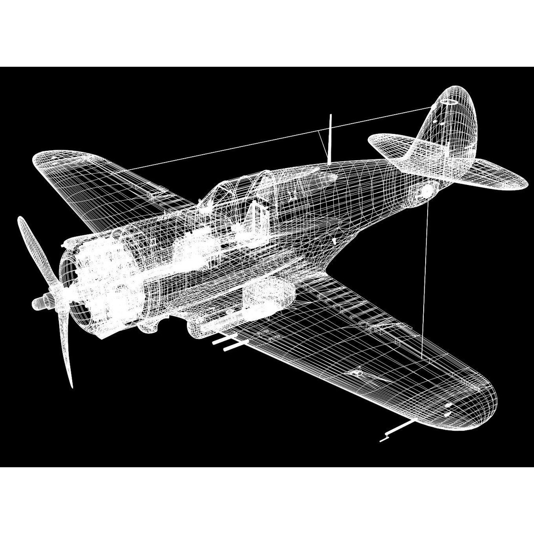 Curtiss-Wright P-36 Hawk 75 A4 3D Model – High Poly Military Aircraft, FBX - View 18