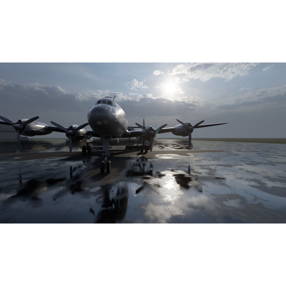 Constellation L-749 3D Model – Detailed Aircraft, SketchUp & Lumion Formats - View 12