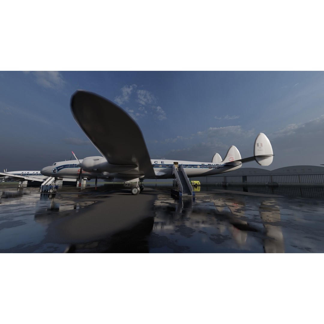 Constellation L-749 3D Model – Detailed Aircraft, SketchUp & Lumion Formats - View 13