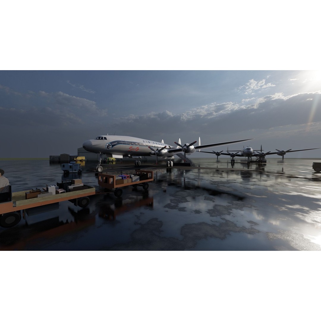 Constellation L-749 3D Model – Detailed Aircraft, SketchUp & Lumion Formats - View 14