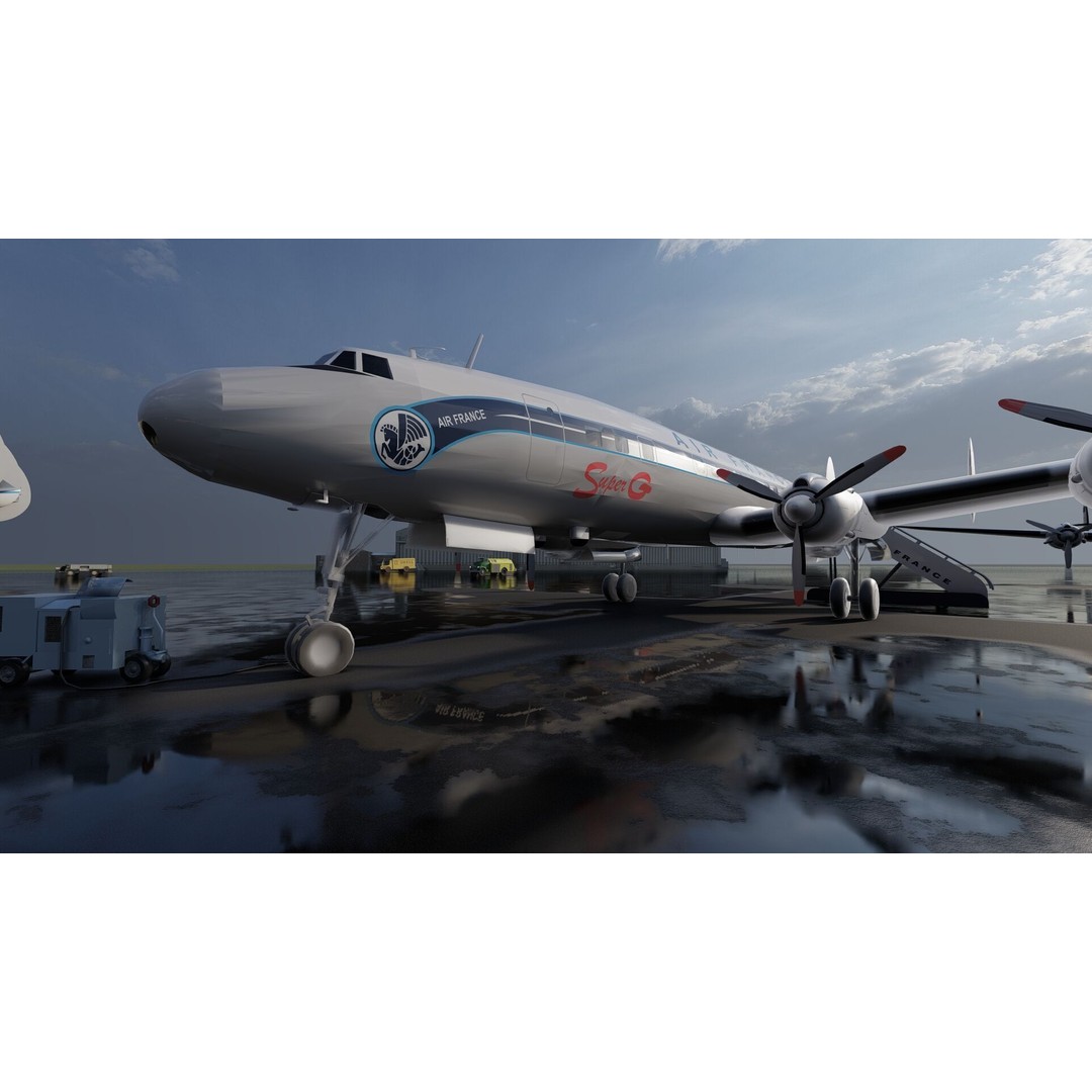 Constellation L-749 3D Model – Detailed Aircraft, SketchUp & Lumion Formats - View 15