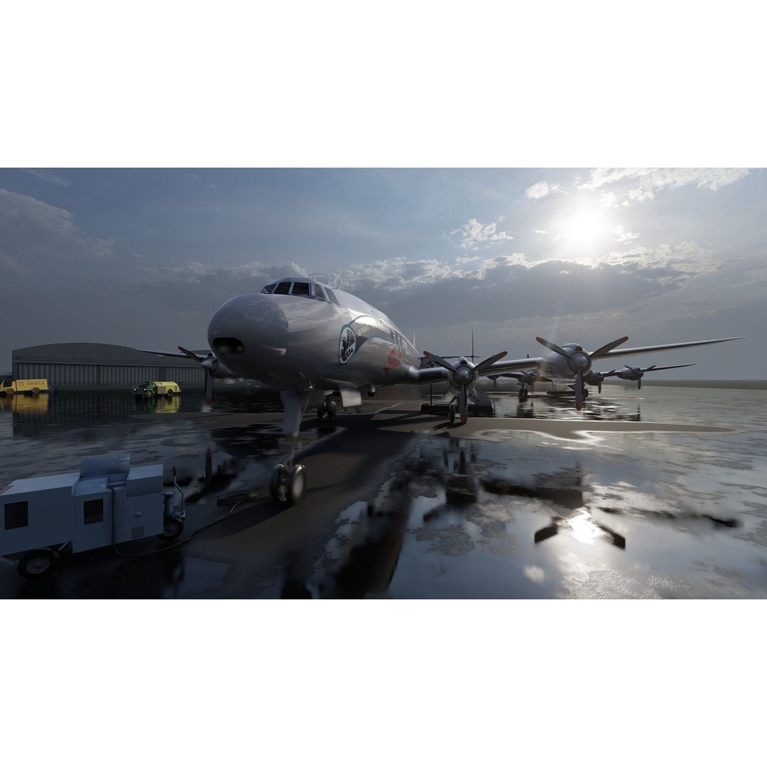 Constellation L-749 3D Model – Detailed Aircraft, SketchUp & Lumion Formats - View 16