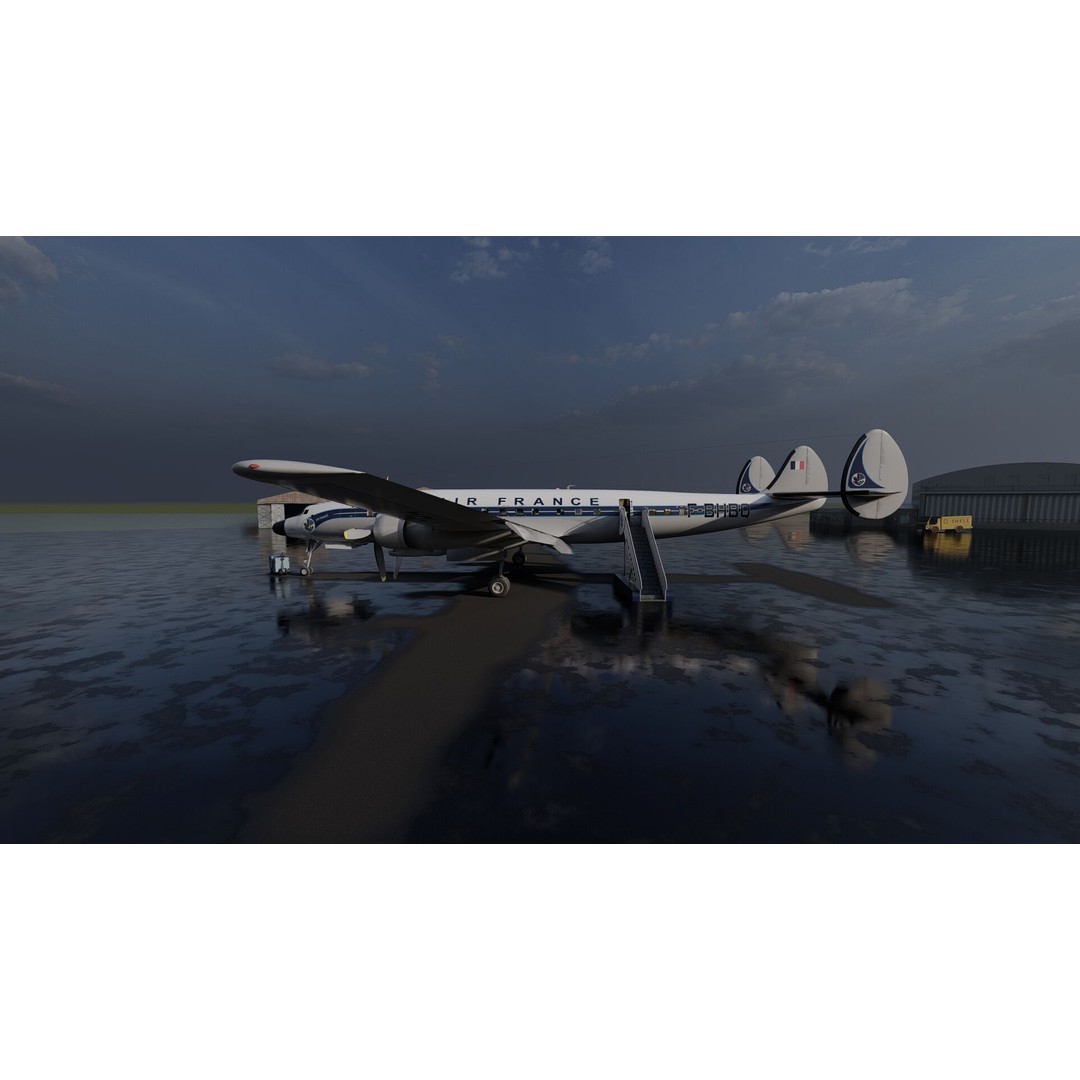 Constellation L-749 3D Model – Detailed Aircraft, SketchUp & Lumion Formats - View 28
