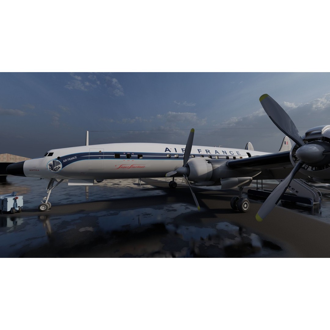 Constellation L-749 3D Model – Detailed Aircraft, SketchUp & Lumion Formats - View 29