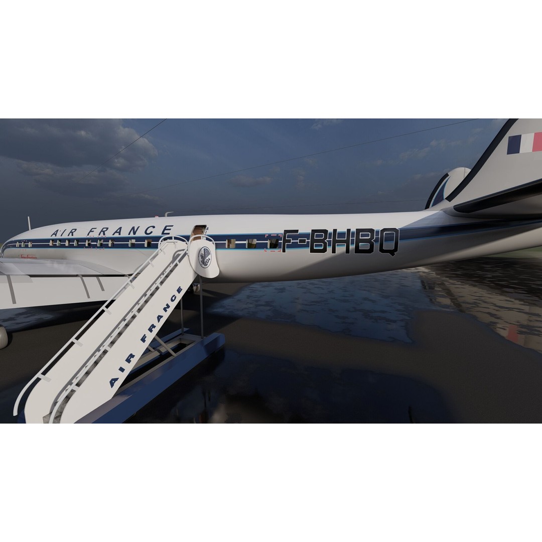 Constellation L-749 3D Model – Detailed Aircraft, SketchUp & Lumion Formats - View 30