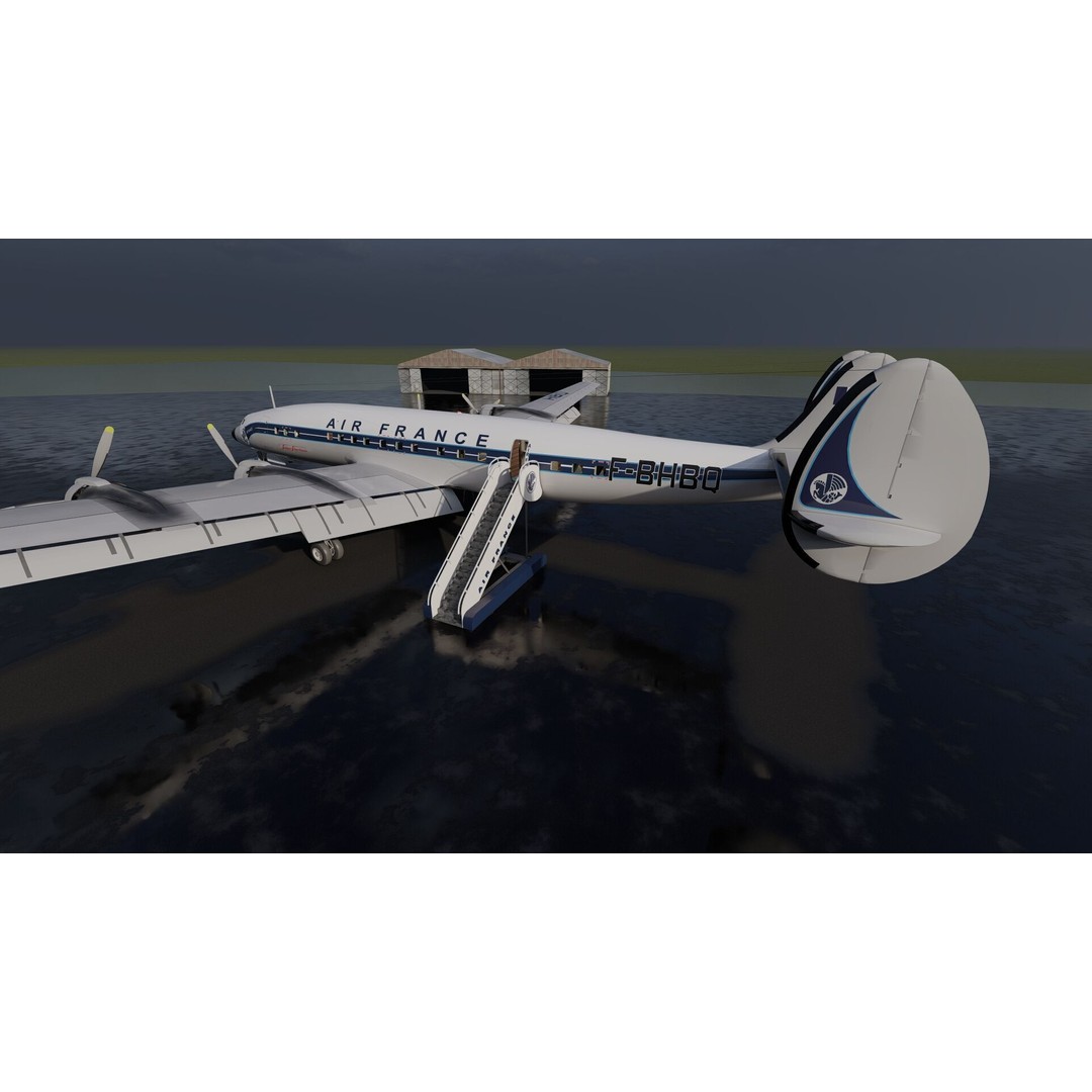 Constellation L-749 3D Model – Detailed Aircraft, SketchUp & Lumion Formats - View 31