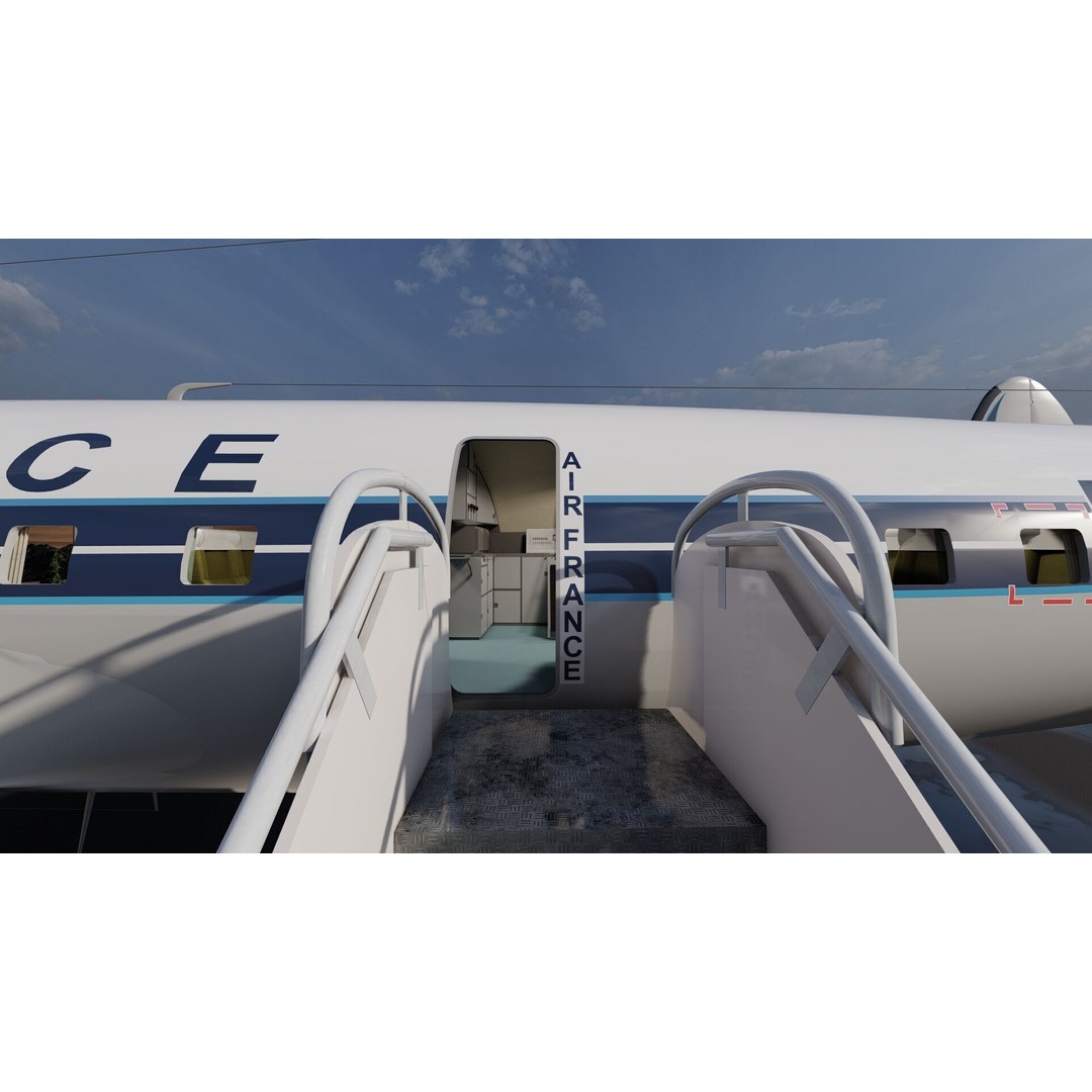 Constellation L-749 3D Model – Detailed Aircraft, SketchUp & Lumion Formats - View 32