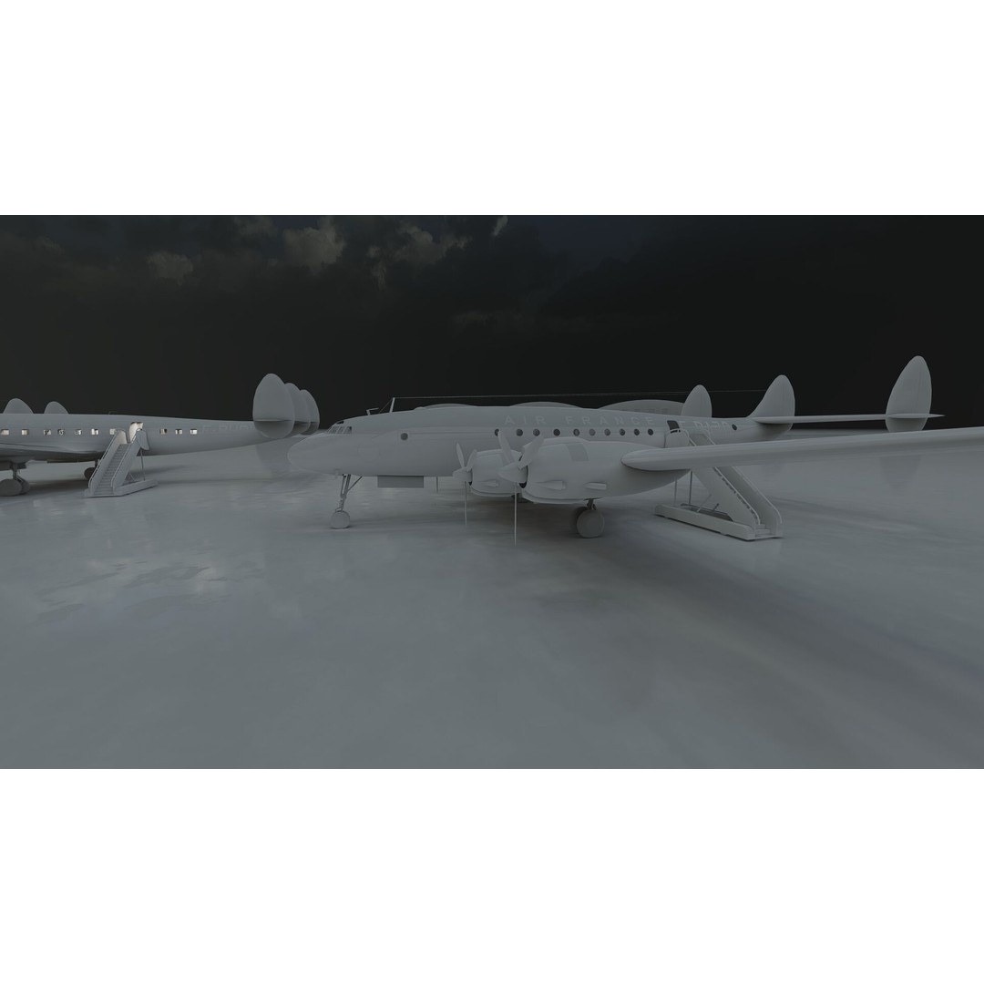 Constellation L-749 3D Model – Detailed Aircraft, SketchUp & Lumion Formats - View 40