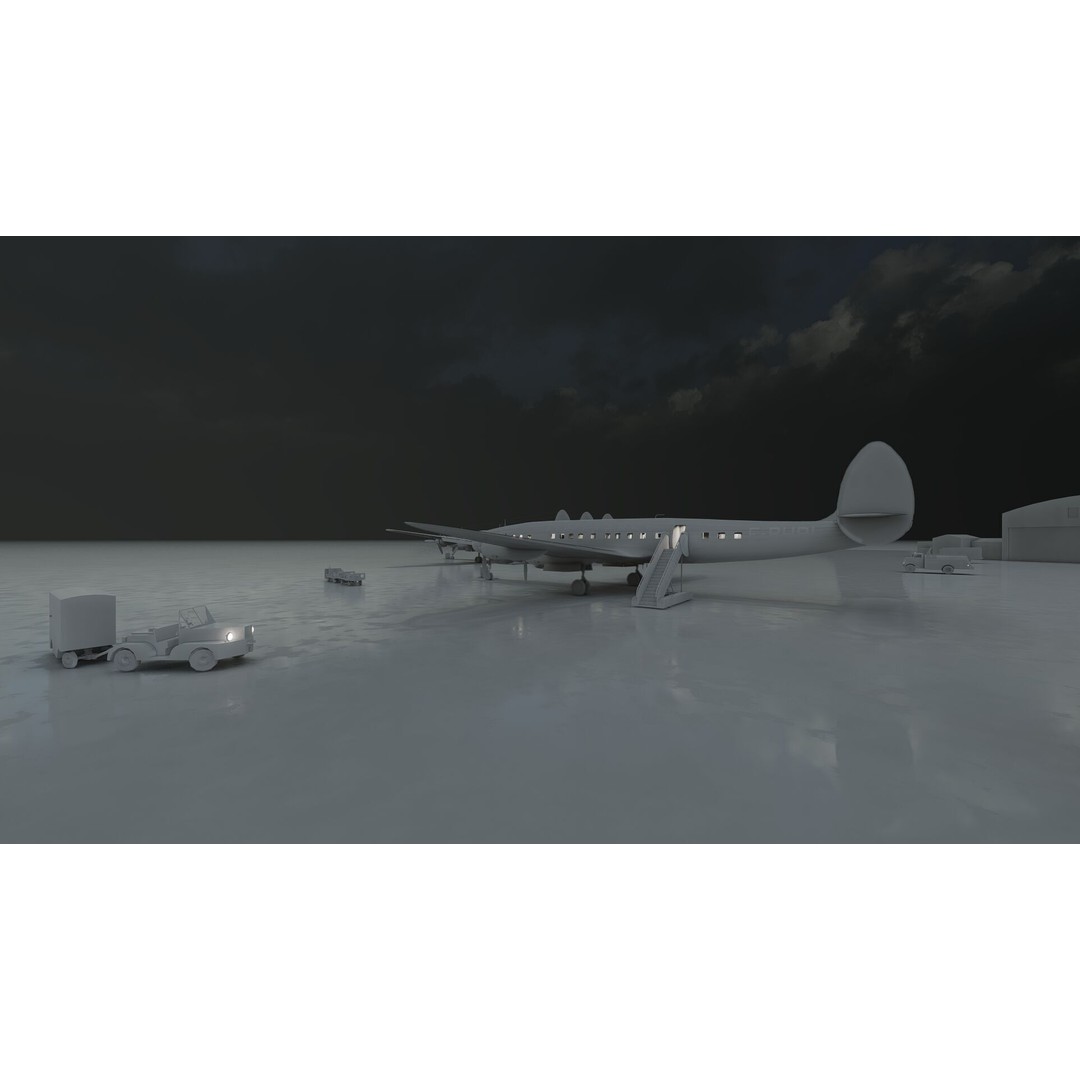 Constellation L-749 3D Model – Detailed Aircraft, SketchUp & Lumion Formats - View 41