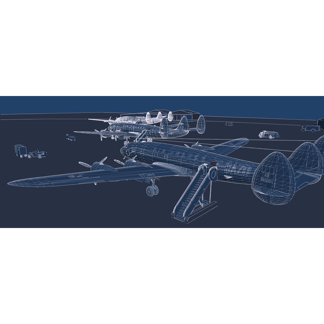 Constellation L-749 3D Model – Detailed Aircraft, SketchUp & Lumion Formats - View 49