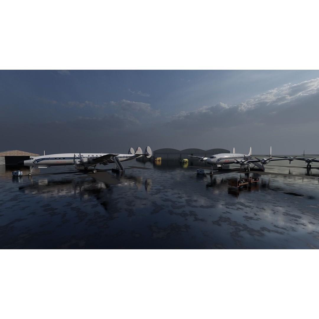 Constellation L-749 3D Model – Detailed Aircraft, SketchUp & Lumion Formats - View 5