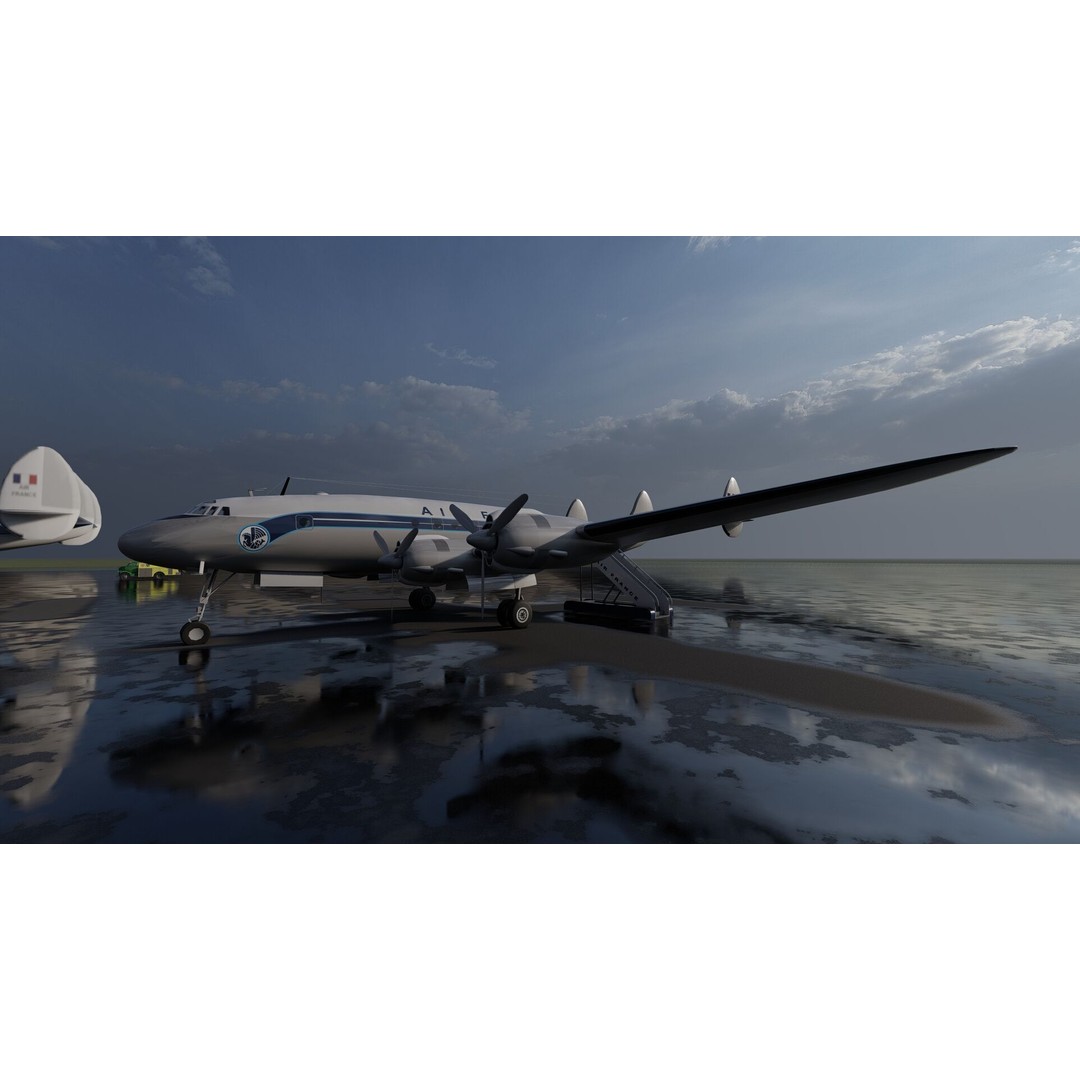 Constellation L-749 3D Model – Detailed Aircraft, SketchUp & Lumion Formats - View 8
