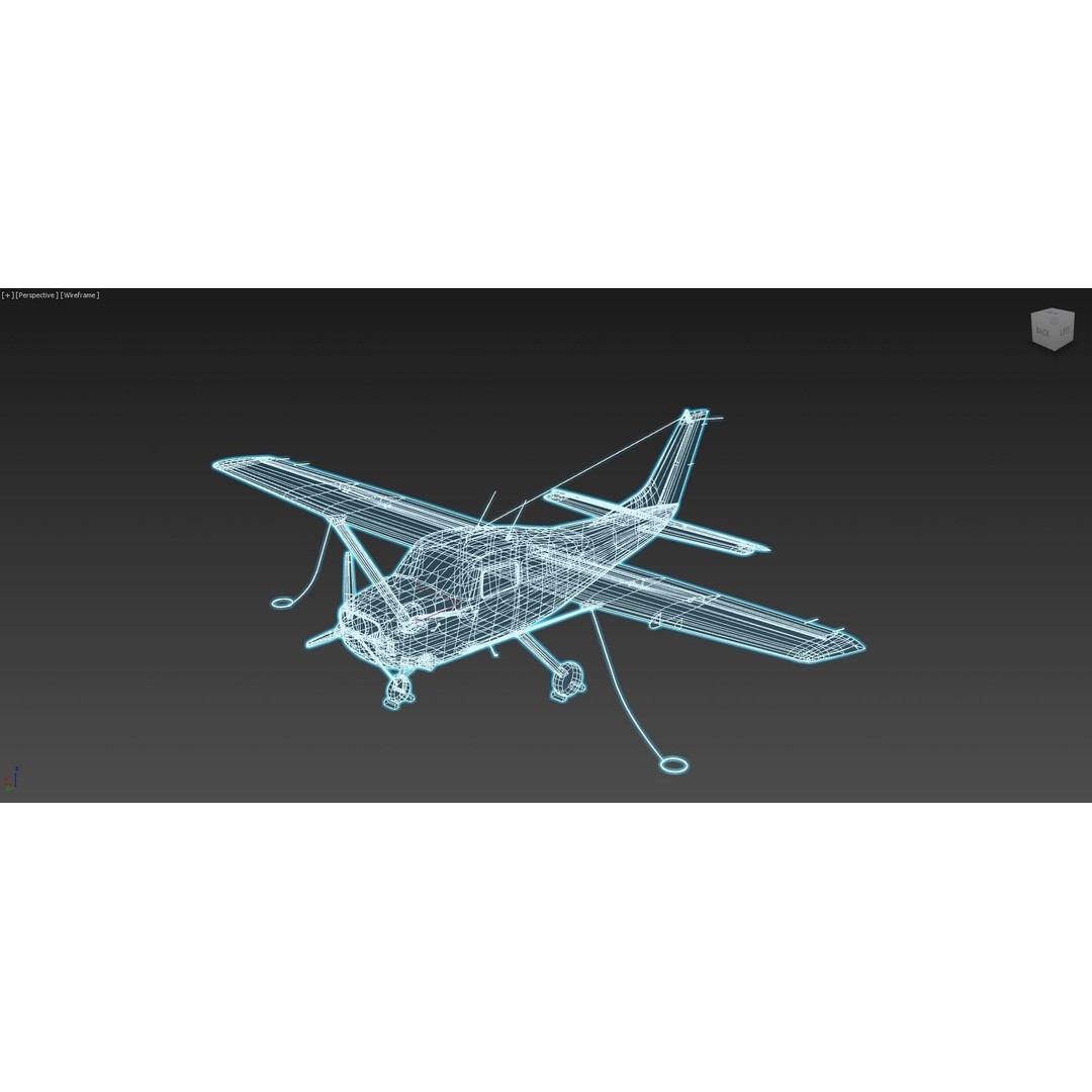 Cessna 206 3D Model – Low Poly Static Mesh for Scenery Development