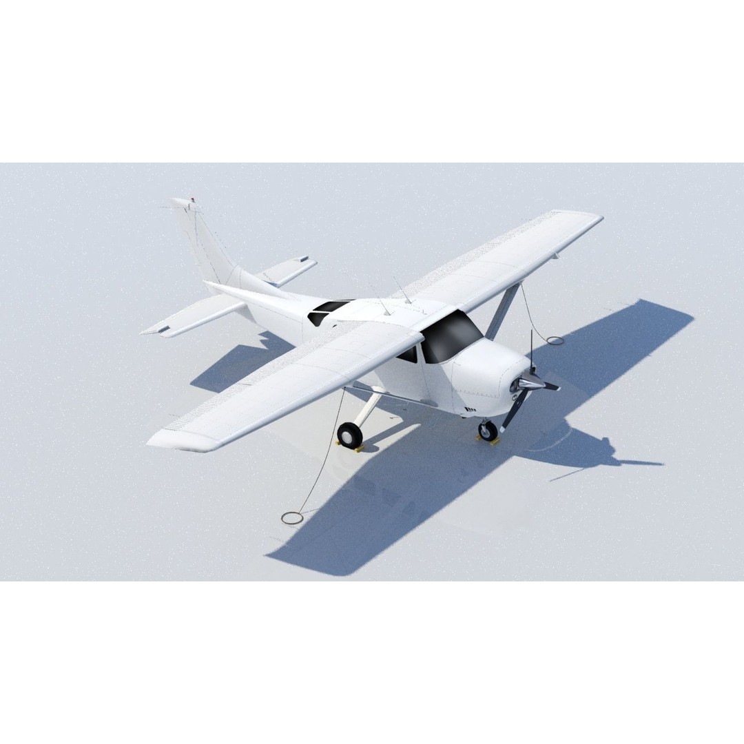 Cessna 206 3D Model – Low Poly Static Mesh for Scenery Development - View 4
