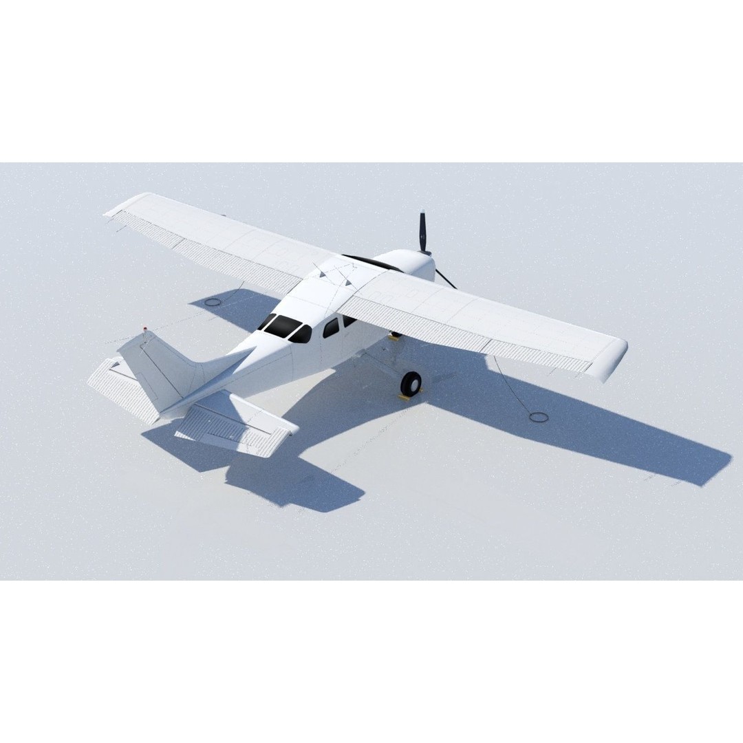 Cessna 206 3D Model – Low Poly Static Mesh for Scenery Development - View 5