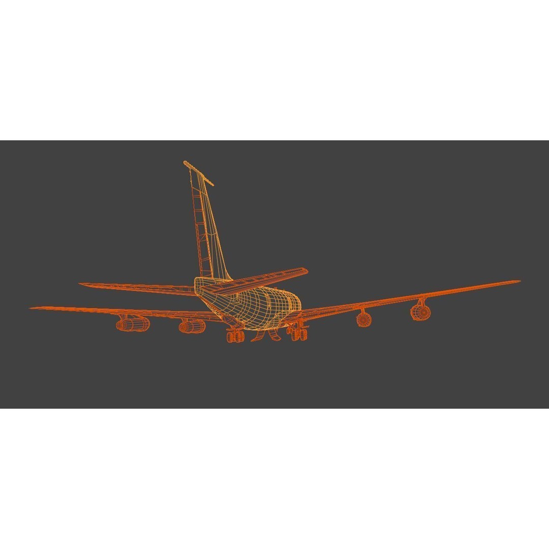 Boeing OC-135B Open Skies 3D Model – Low Poly Game Asset, FBX, OBJ - View 11