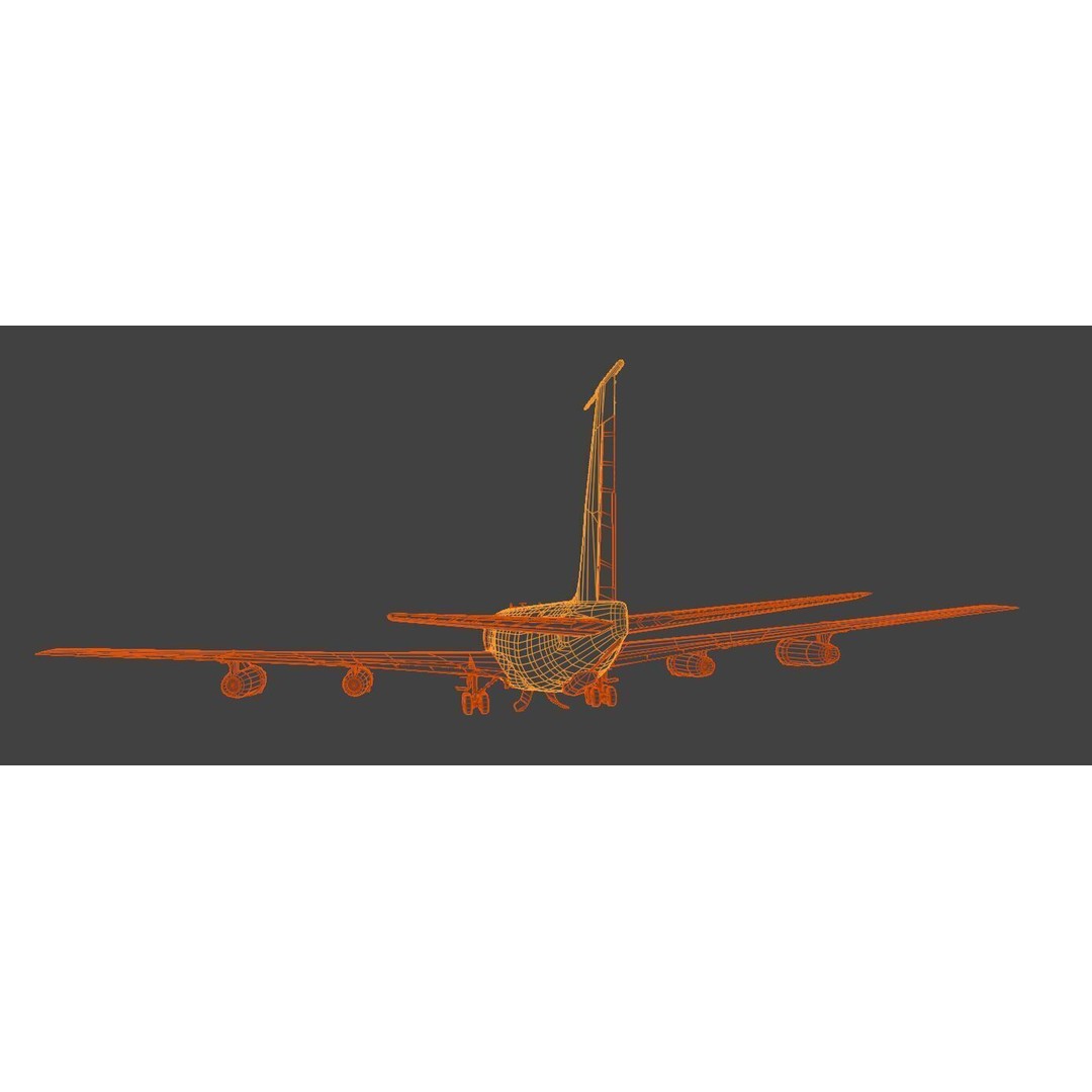 Boeing OC-135B Open Skies 3D Model – Low Poly Game Asset, FBX, OBJ - View 12
