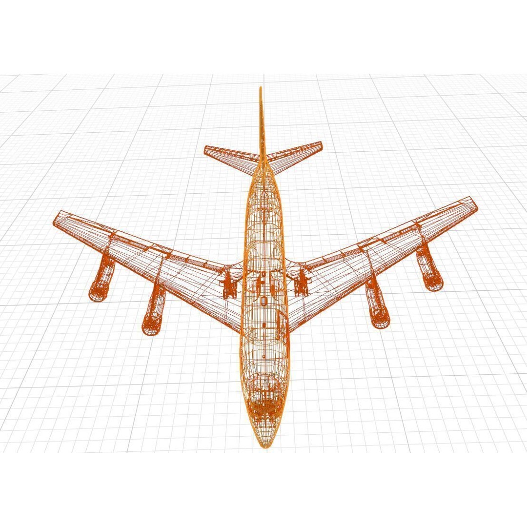 Boeing OC-135B Open Skies 3D Model – Low Poly Game Asset, FBX, OBJ - View 15