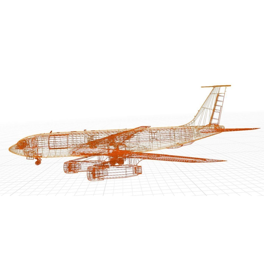 Boeing OC-135B Open Skies 3D Model – Low Poly Game Asset, FBX, OBJ - View 17
