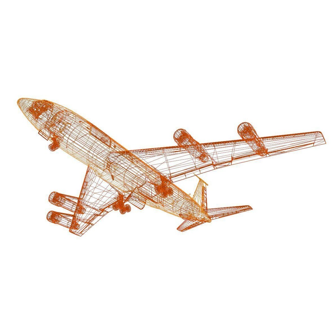 Boeing OC-135B Open Skies 3D Model – Low Poly Game Asset, FBX, OBJ - View 18