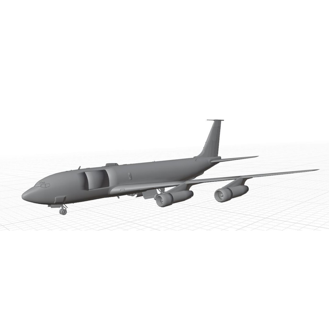 Boeing OC-135B Open Skies 3D Model – Low Poly Game Asset, FBX, OBJ - View 19