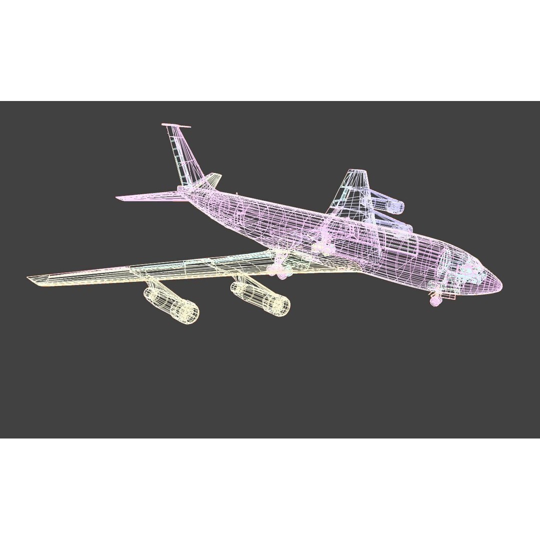Boeing OC-135B Open Skies 3D Model – Low Poly Game Asset, FBX, OBJ - View 20
