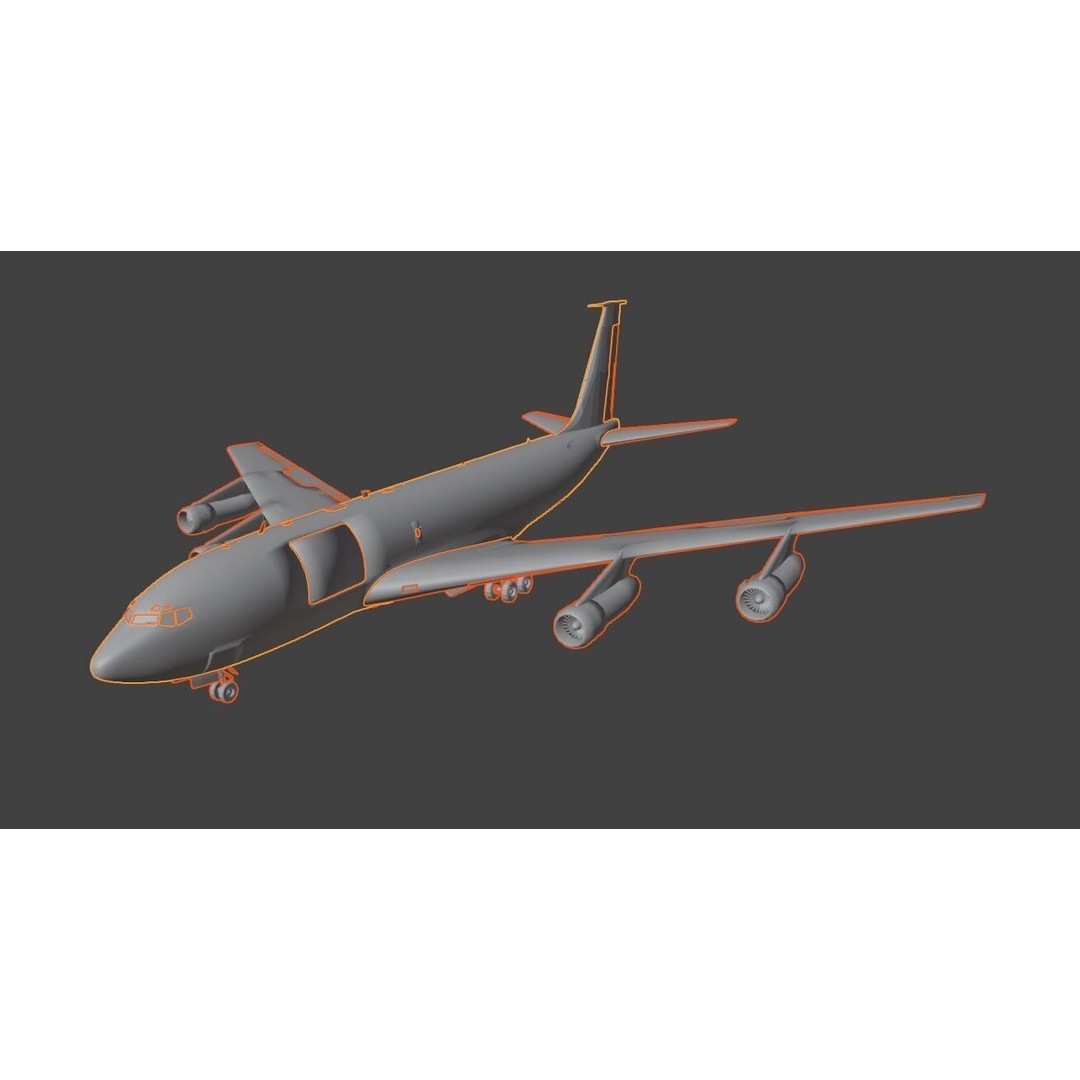 Boeing OC-135B Open Skies 3D Model – Low Poly Game Asset, FBX, OBJ - View 21