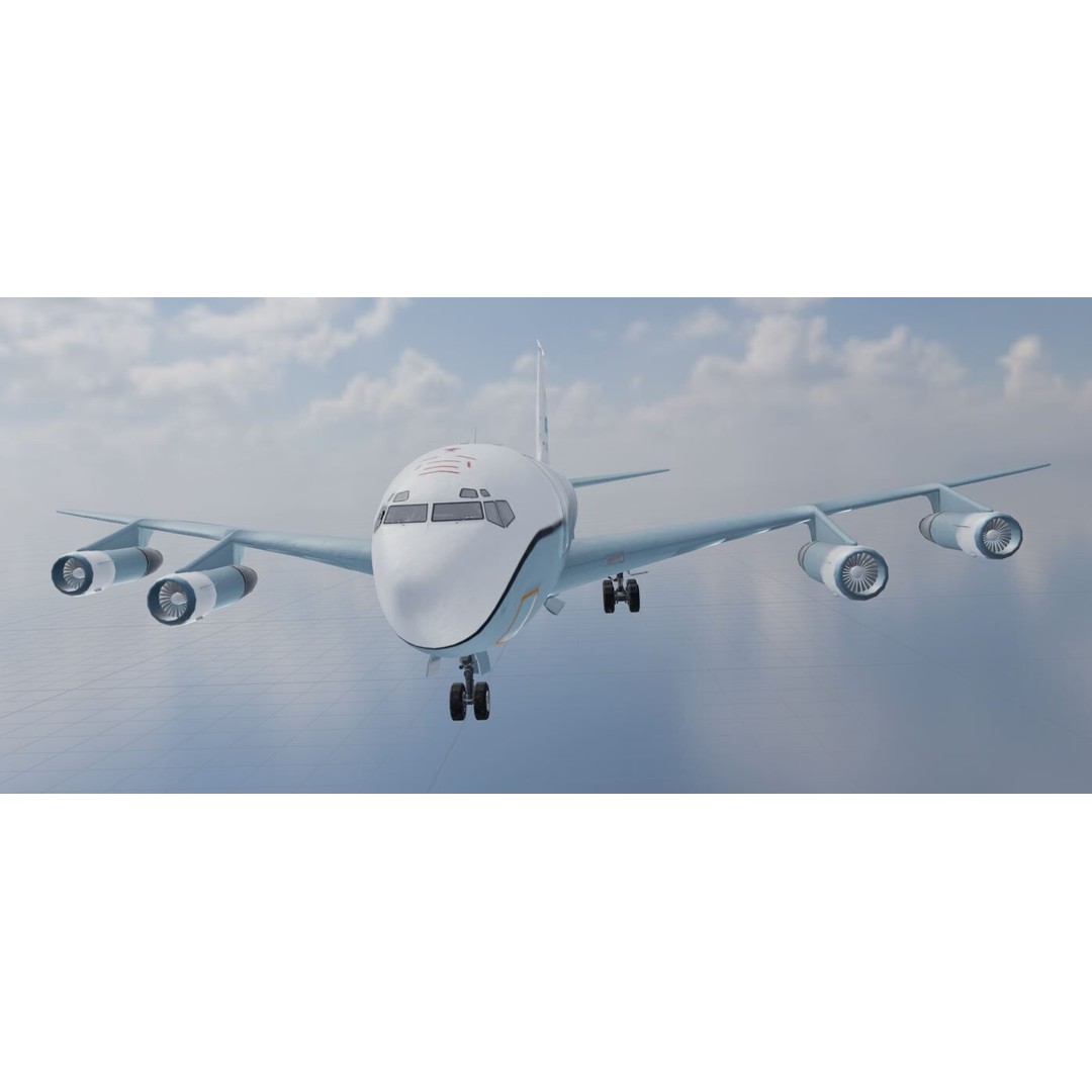 Boeing OC-135B Open Skies 3D Model – Low Poly Game Asset, FBX, OBJ - View 24