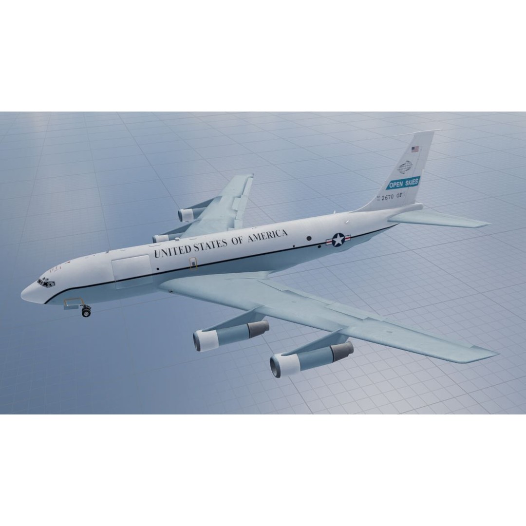 Boeing OC-135B Open Skies 3D Model – Low Poly Game Asset, FBX, OBJ - View 25