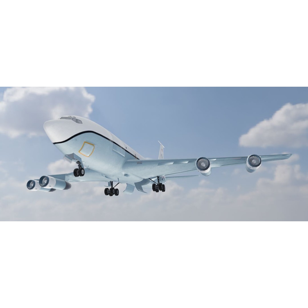 Boeing OC-135B Open Skies 3D Model – Low Poly Game Asset, FBX, OBJ - View 26