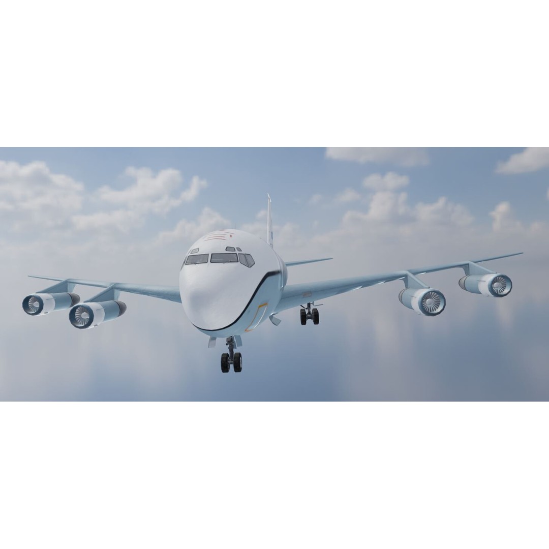 Boeing OC-135B Open Skies 3D Model – Low Poly Game Asset, FBX, OBJ - View 27