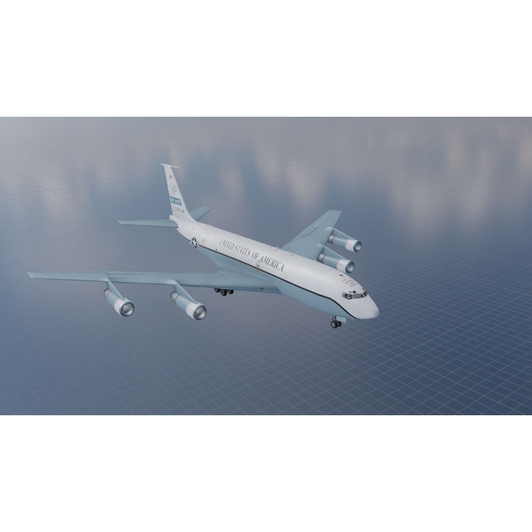 Boeing OC-135B Open Skies 3D Model – Low Poly Game Asset, FBX, OBJ - View 28