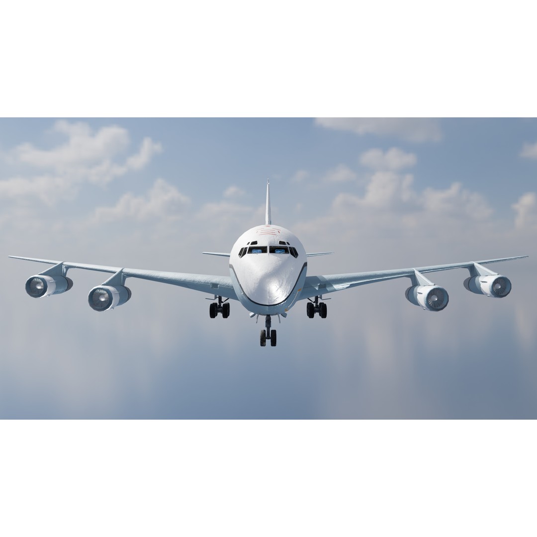 Boeing OC-135B Open Skies 3D Model – Low Poly Game Asset, FBX, OBJ - View 3