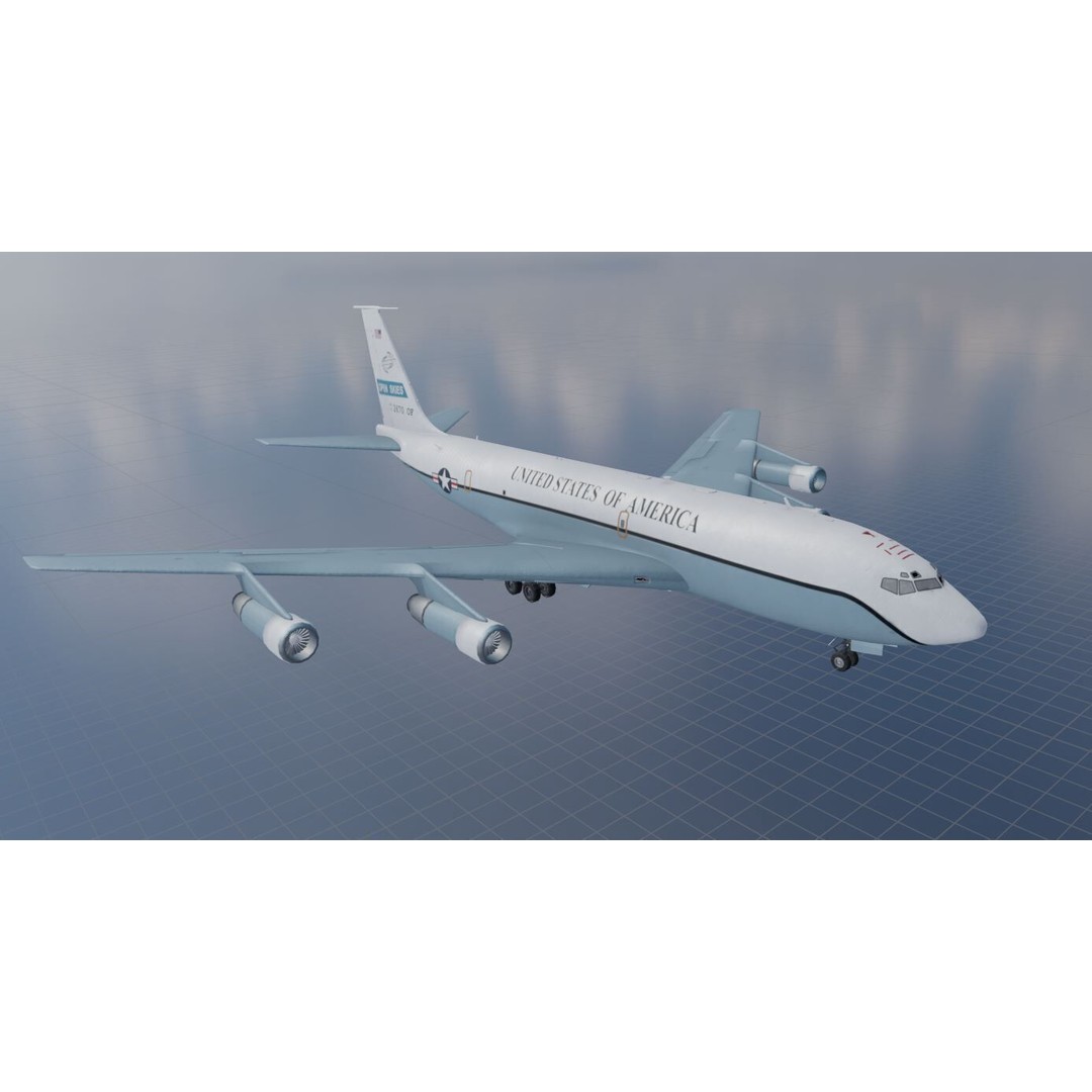 Boeing OC-135B Open Skies 3D Model – Low Poly Game Asset, FBX, OBJ - View 31