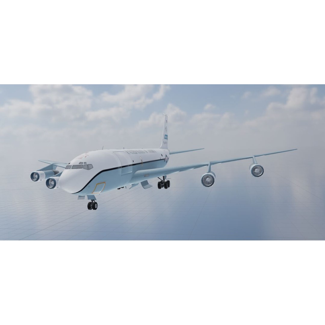 Boeing OC-135B Open Skies 3D Model – Low Poly Game Asset, FBX, OBJ - View 33