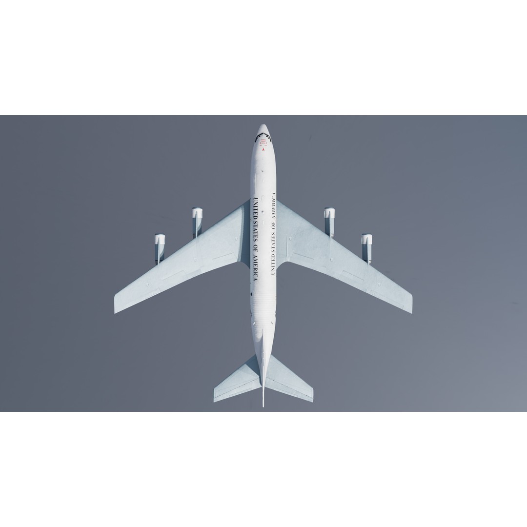 Boeing OC-135B Open Skies 3D Model – Low Poly Game Asset, FBX, OBJ - View 38