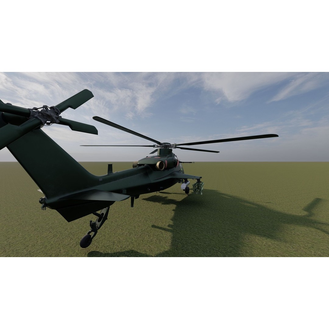 Changhe Z-10 3D Model – Detailed Helicopter Asset, FBX, OBJ - View 12