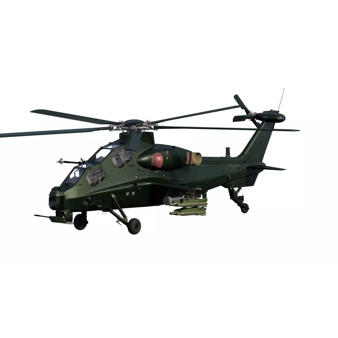 Changhe Z-10 3D Model – Detailed Helicopter Asset, FBX, OBJ - View 2