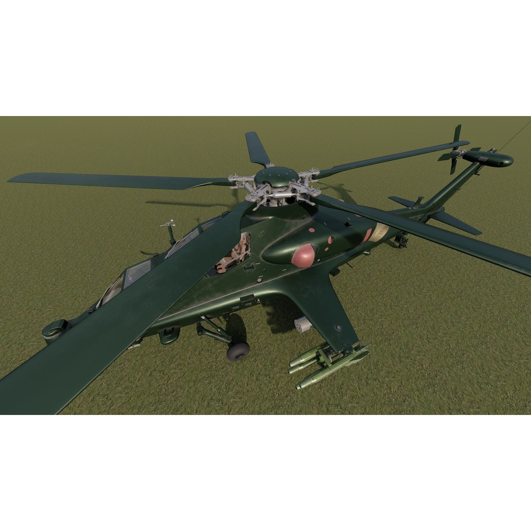 Changhe Z-10 3D Model – Detailed Helicopter Asset, FBX, OBJ - View 27
