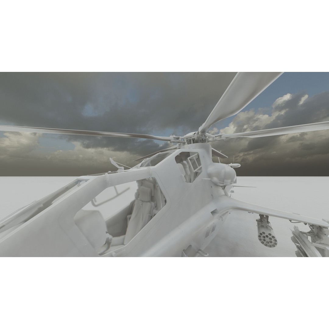 Changhe Z-10 3D Model – Detailed Helicopter Asset, FBX, OBJ - View 31