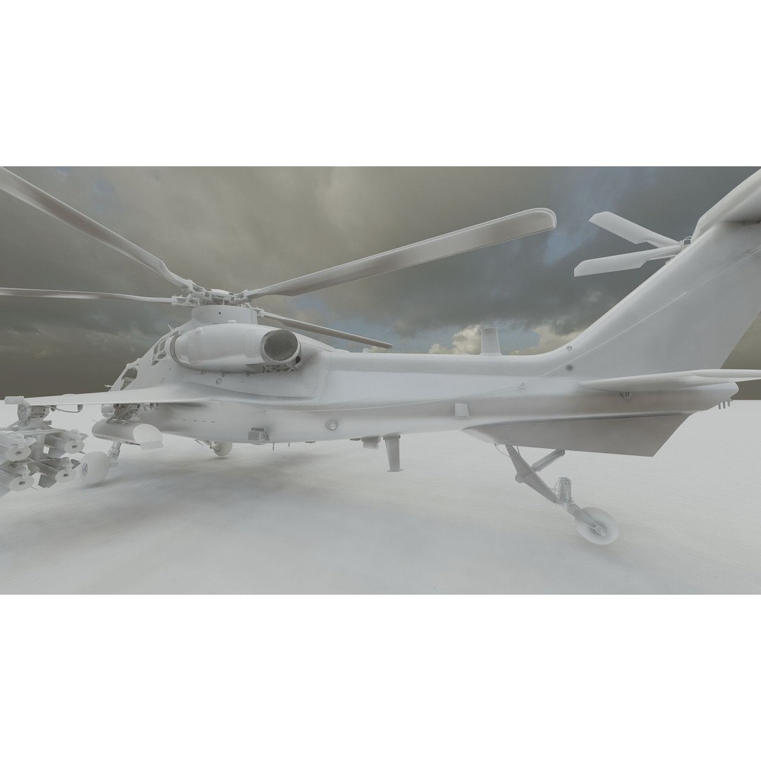 Changhe Z-10 3D Model – Detailed Helicopter Asset, FBX, OBJ - View 34
