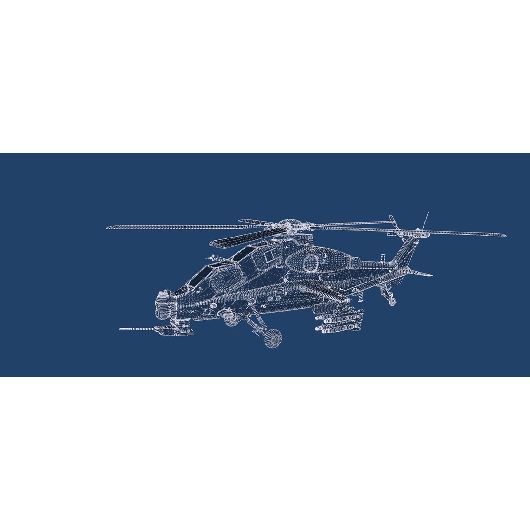 Changhe Z-10 3D Model – Detailed Helicopter Asset, FBX, OBJ - View 43