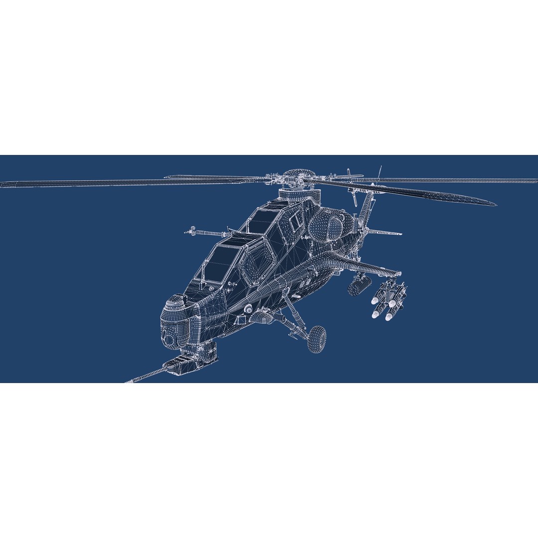 Changhe Z-10 3D Model – Detailed Helicopter Asset, FBX, OBJ - View 44