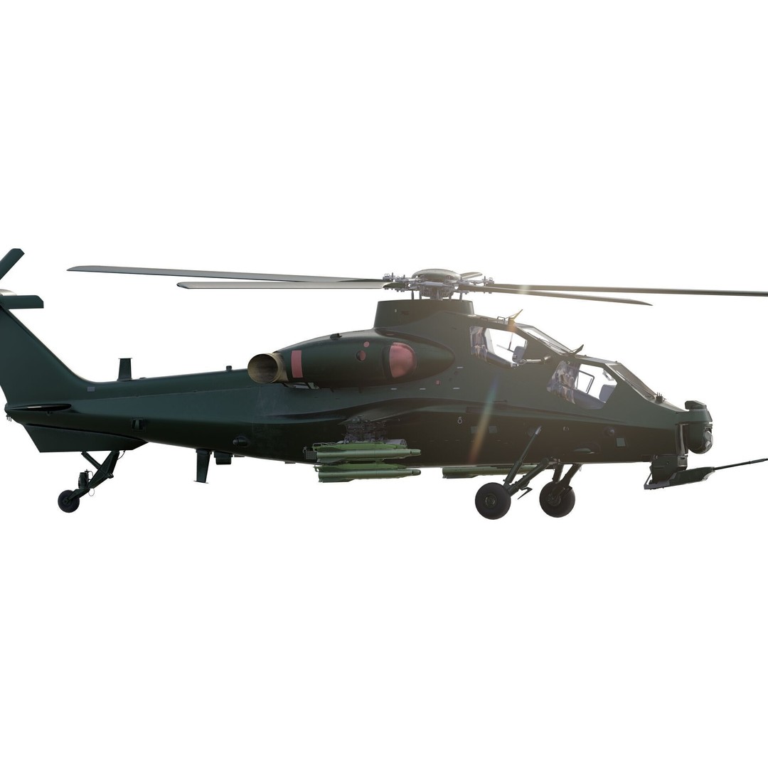 Changhe Z-10 3D Model – Detailed Helicopter Asset, FBX, OBJ - View 5