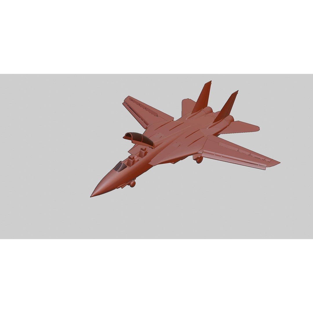 Grumman F-14 Tomcat 3D Model – Low Poly Animated Military Aircraft, FBX - View 13