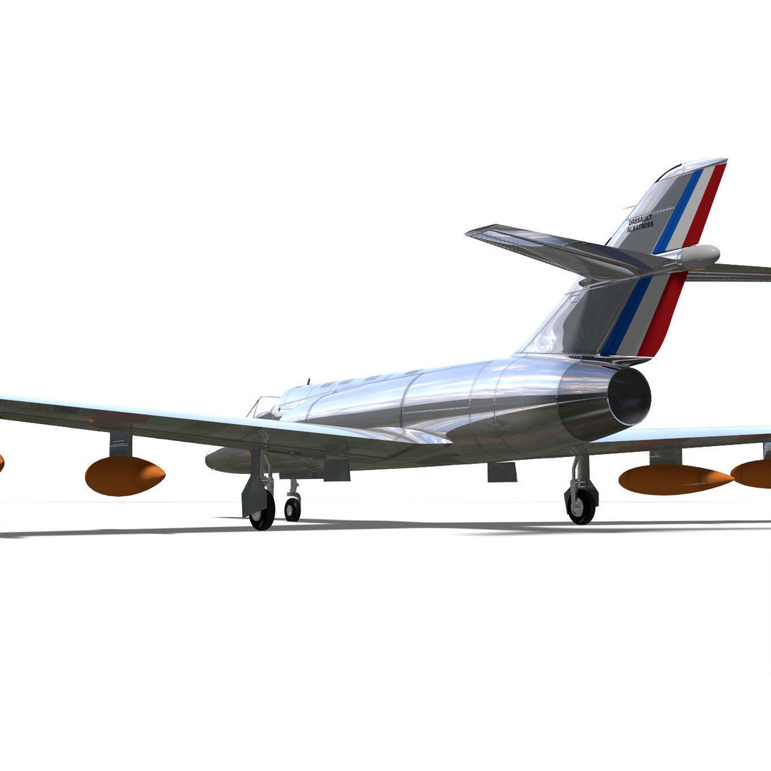 Dassault Albatros 3D Model – Military Aircraft Concept, FBX - View 10