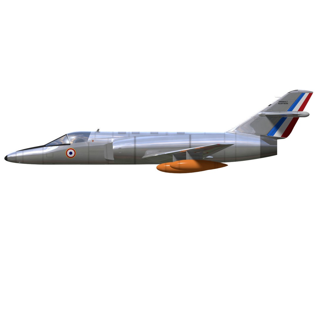 Dassault Albatros 3D Model – Military Aircraft Concept, FBX - View 11
