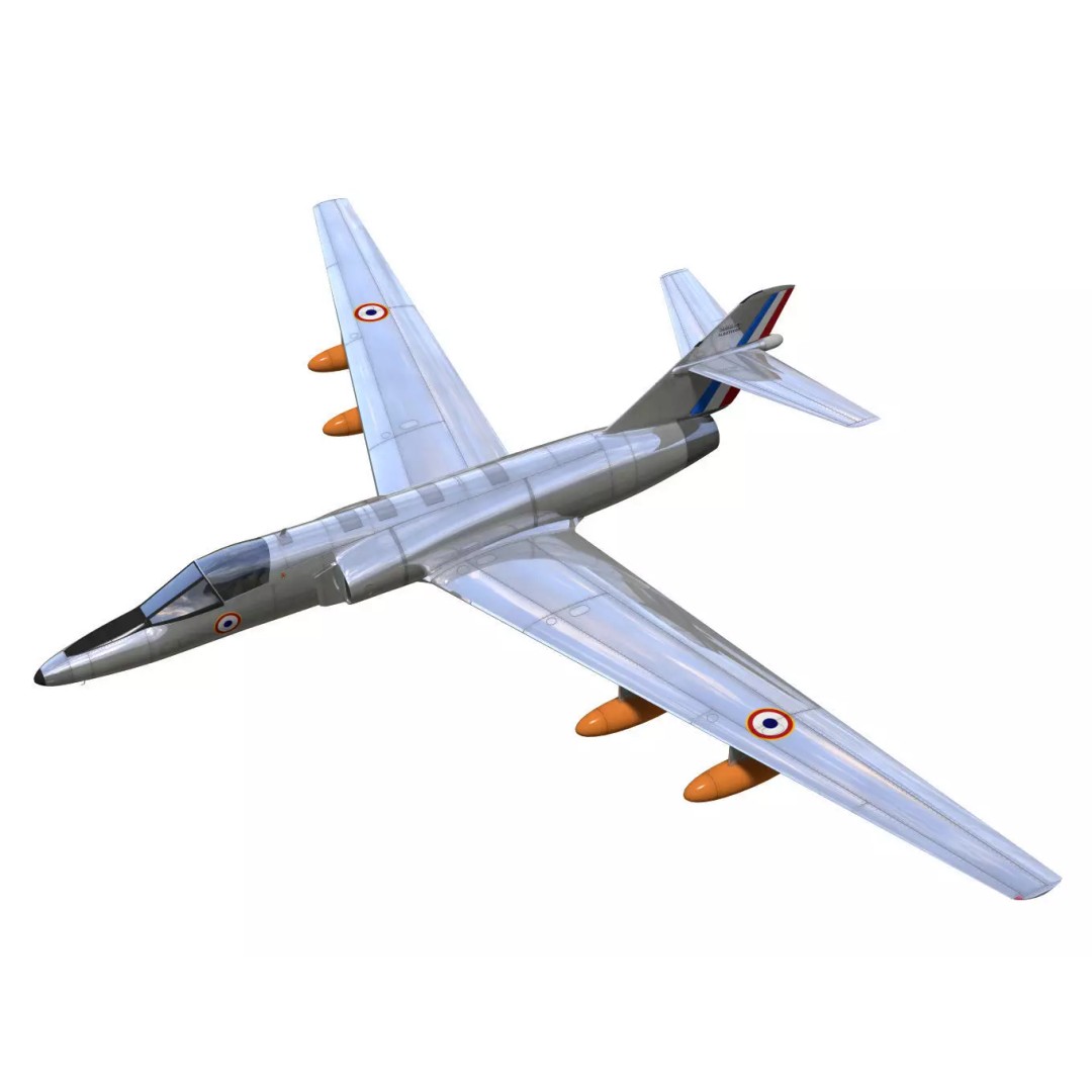 Dassault Albatros 3D Model – Military Aircraft Concept, FBX - View 2
