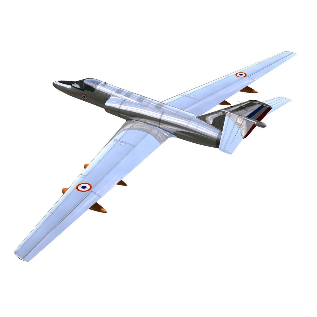 Dassault Albatros 3D Model – Military Aircraft Concept, FBX - View 3