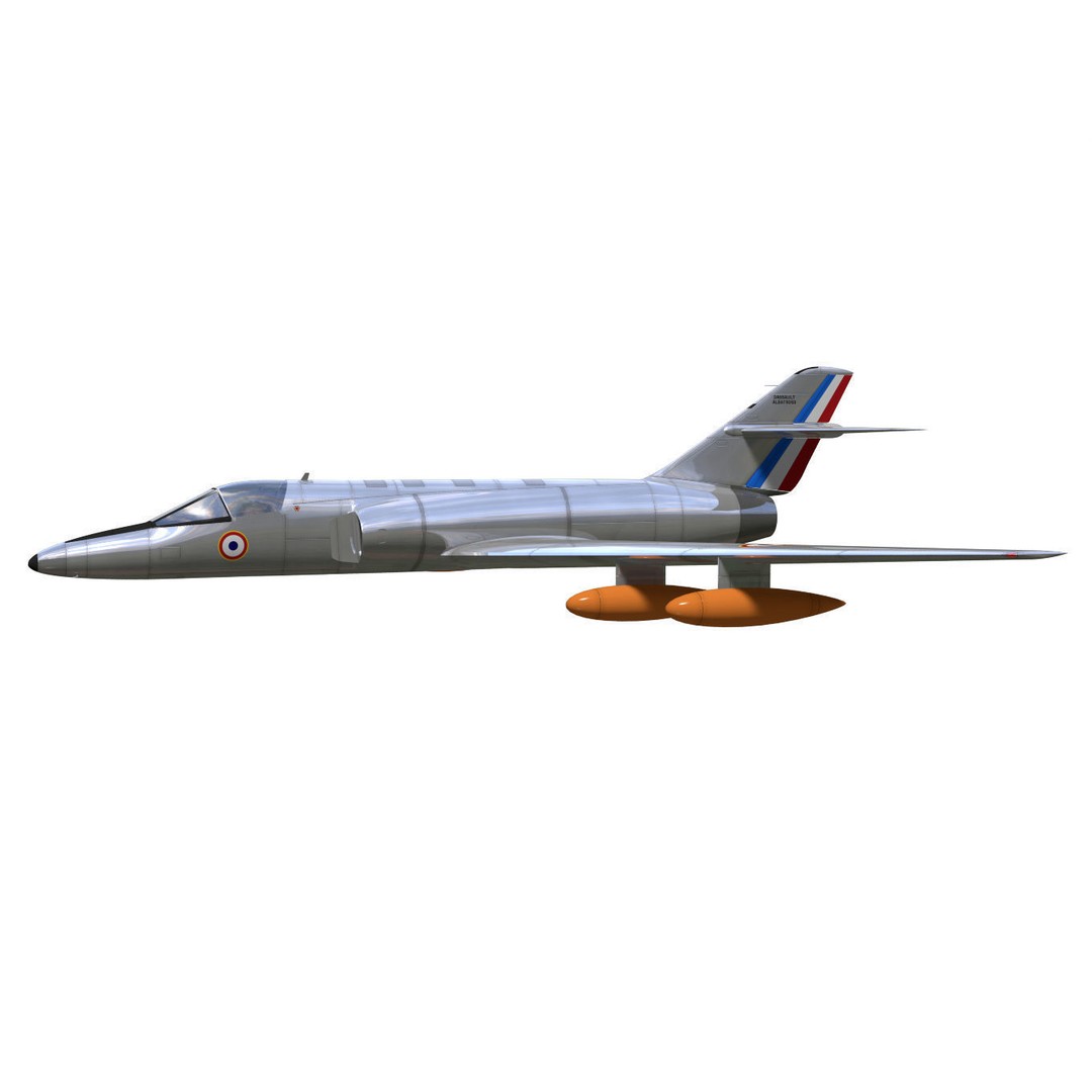 Dassault Albatros 3D Model – Military Aircraft Concept, FBX - View 4
